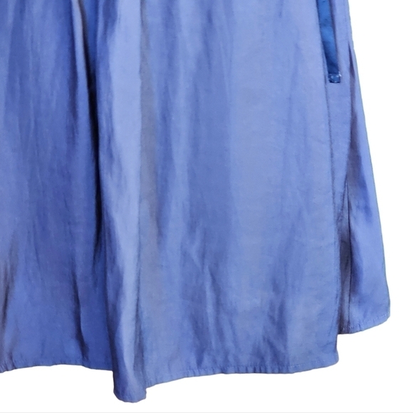 American Eagle Ruffle Short Sleeve Adjustable Waist Mini Dress Blue Size S - Picture 6 of 14